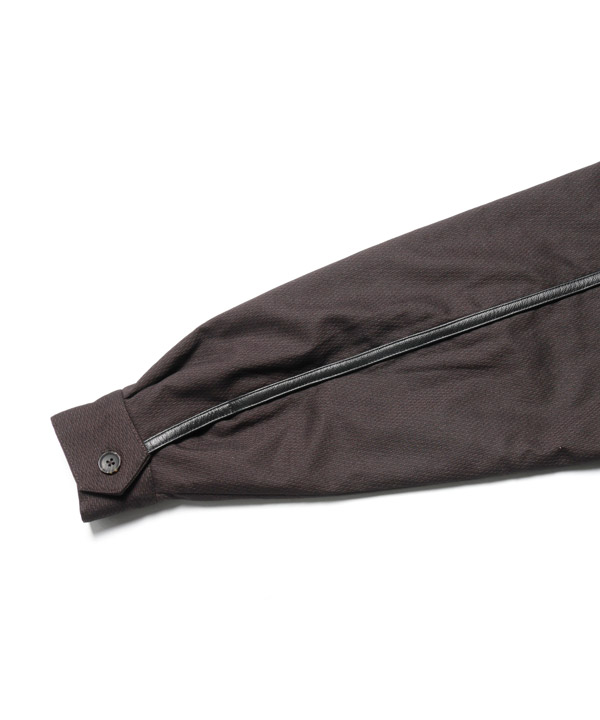 Leather Collar Jacket -ストライプ-