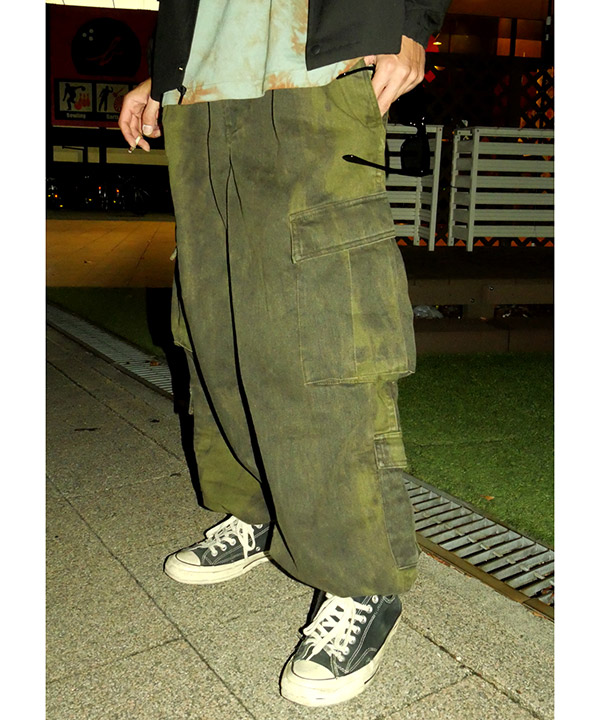 Cargo Trousers -オリーブ-