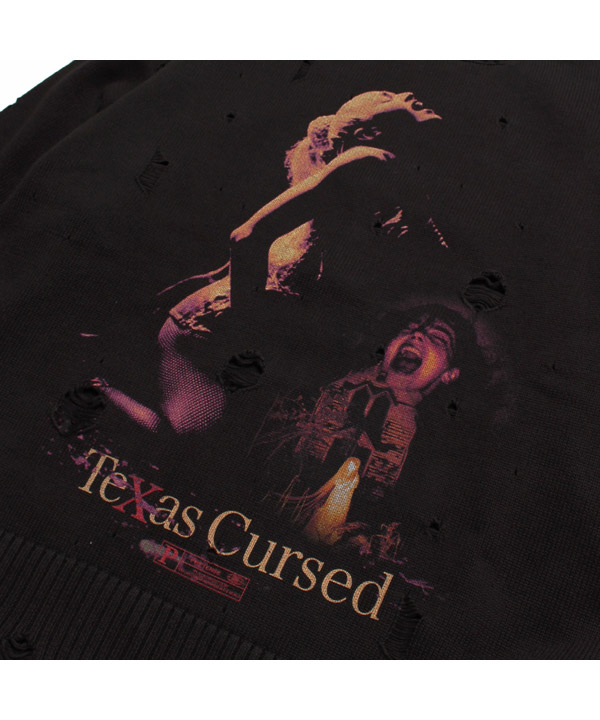 Texas Cursed knit Sweater -ブラック-