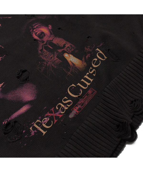 Texas Cursed knit Sweater -ブラック-