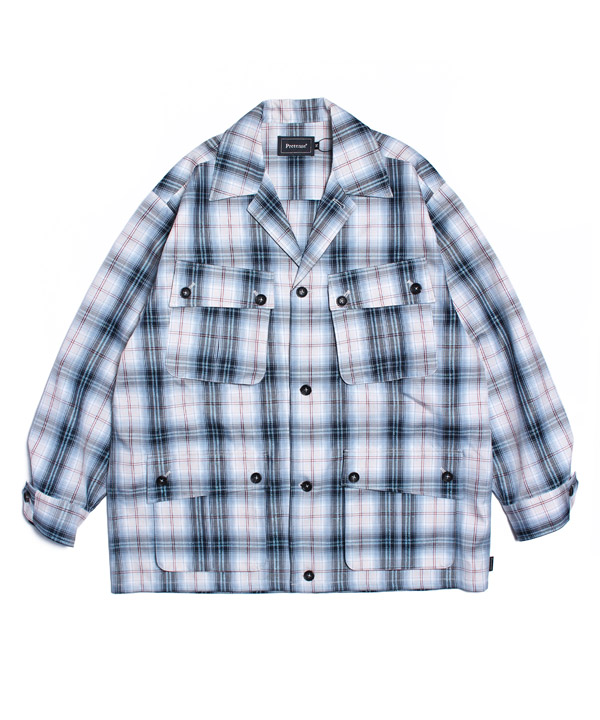 Glitter Check Fatigue Shirt(ホワイト)