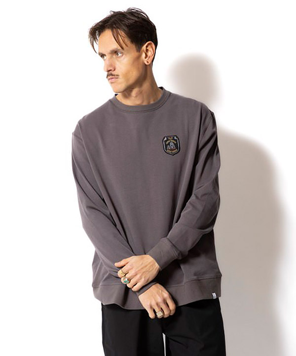 O.R.O.M 9.3oz H/W L/S TEE -チャコール-