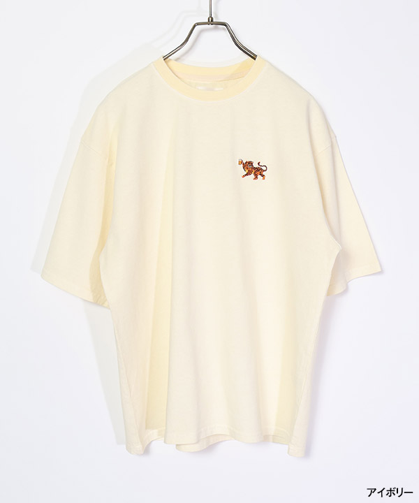ピグメント ワンポイントロゴ刺繍 S/S TEE