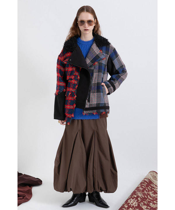 CHECK COMBINATION BLOUSON(25FW)