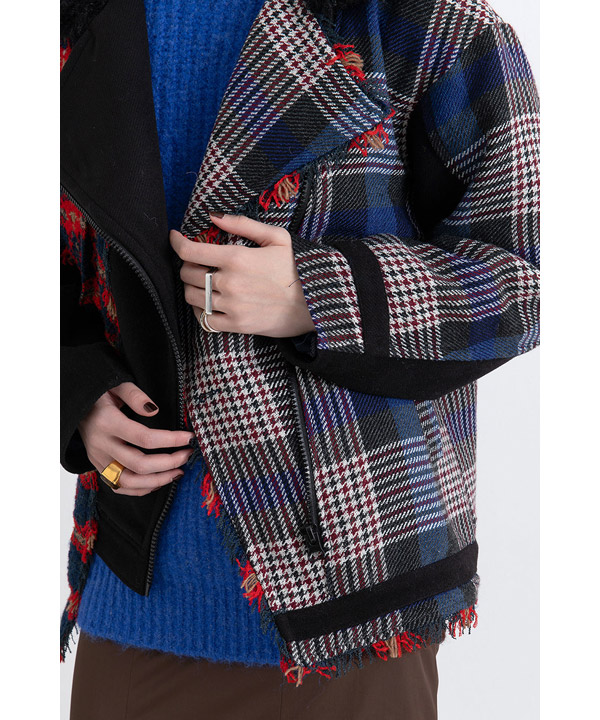 CHECK COMBINATION BLOUSON(25FW)