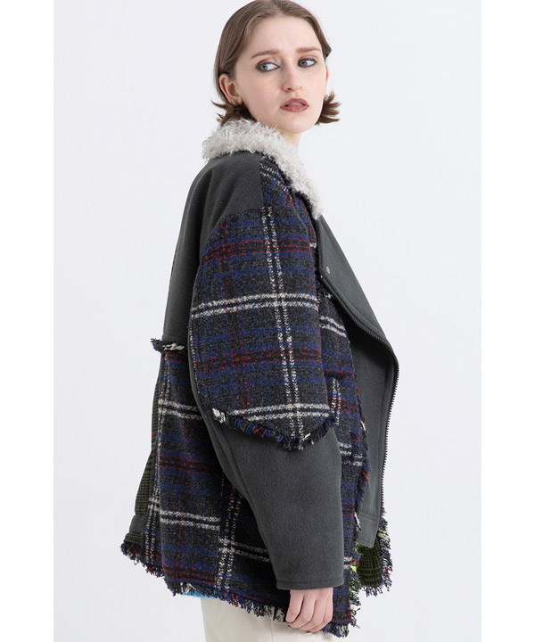 CHECK COMBINATION BLOUSON(25FW)