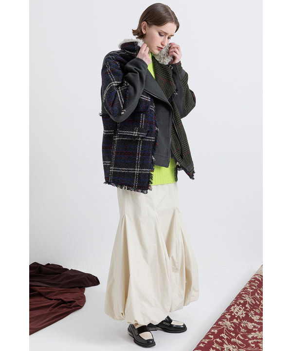 CHECK COMBINATION BLOUSON(25FW)