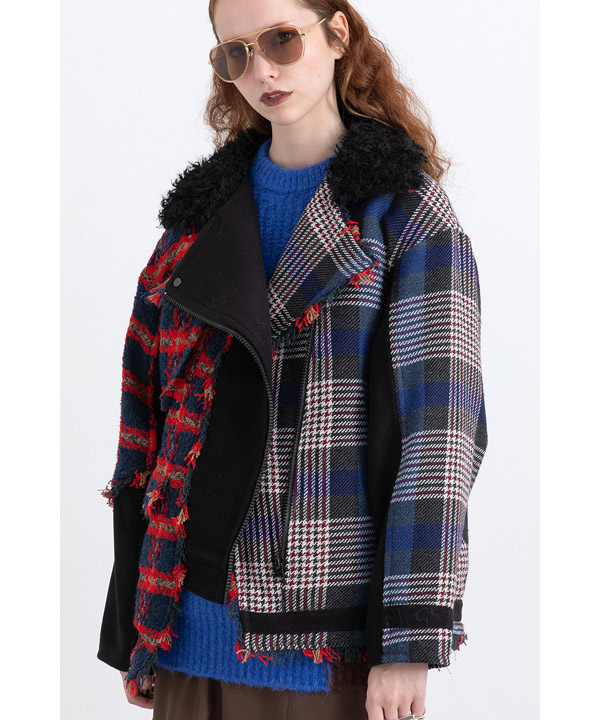 CHECK COMBINATION BLOUSON(25FW)