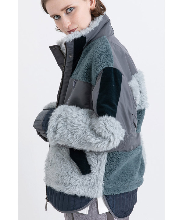 PATCHWORK LIKE BOA BLOUSON