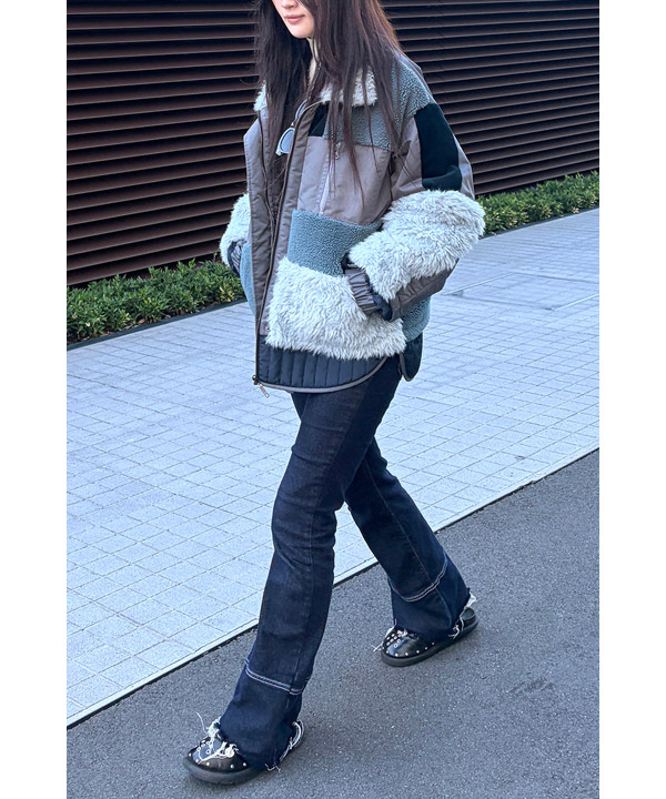 PATCHWORK LIKE BOA BLOUSON