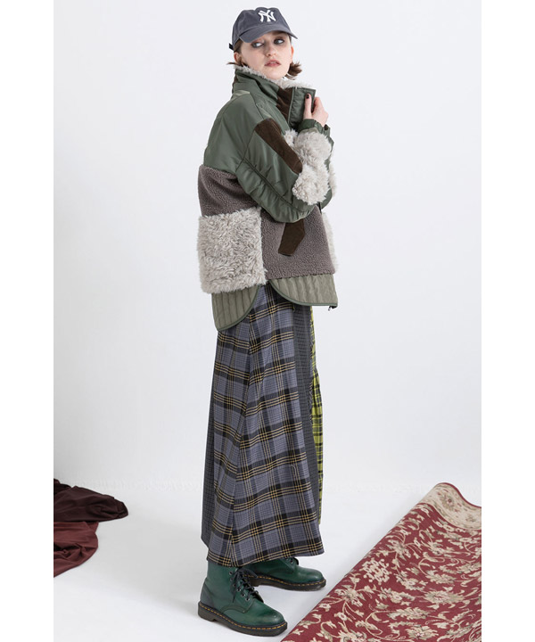 PATCHWORK LIKE BOA BLOUSON