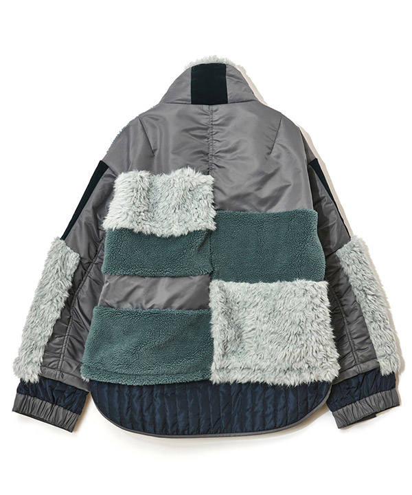 PATCHWORK LIKE BOA BLOUSON