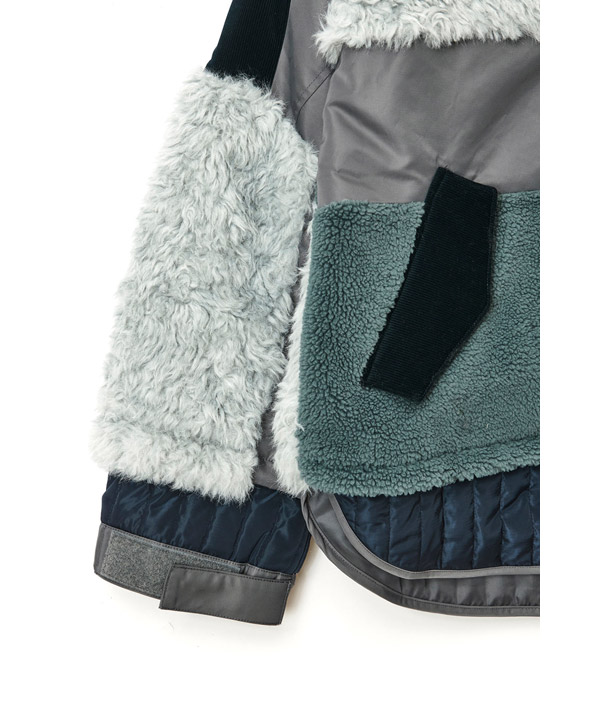 PATCHWORK LIKE BOA BLOUSON