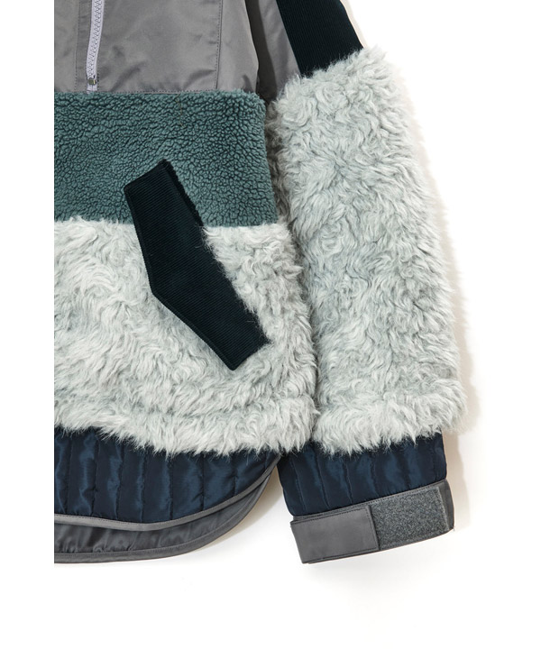 PATCHWORK LIKE BOA BLOUSON