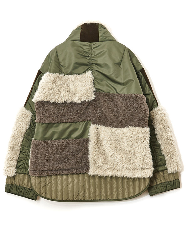 PATCHWORK LIKE BOA BLOUSON