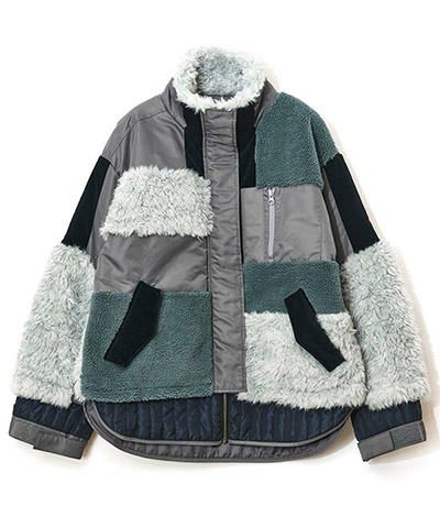 PATCHWORK LIKE BOA BLOUSON