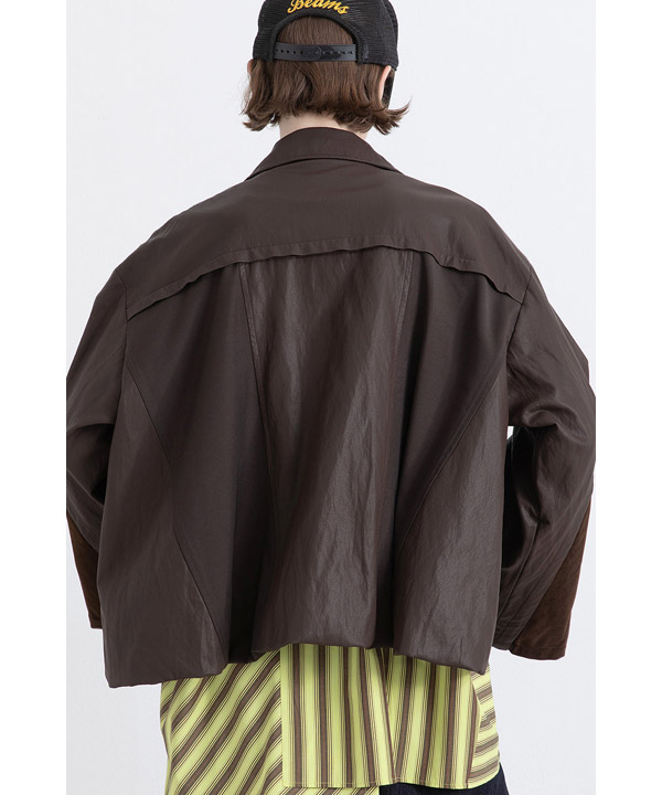 BALLOON HEM BLOUSON -ブラウン-