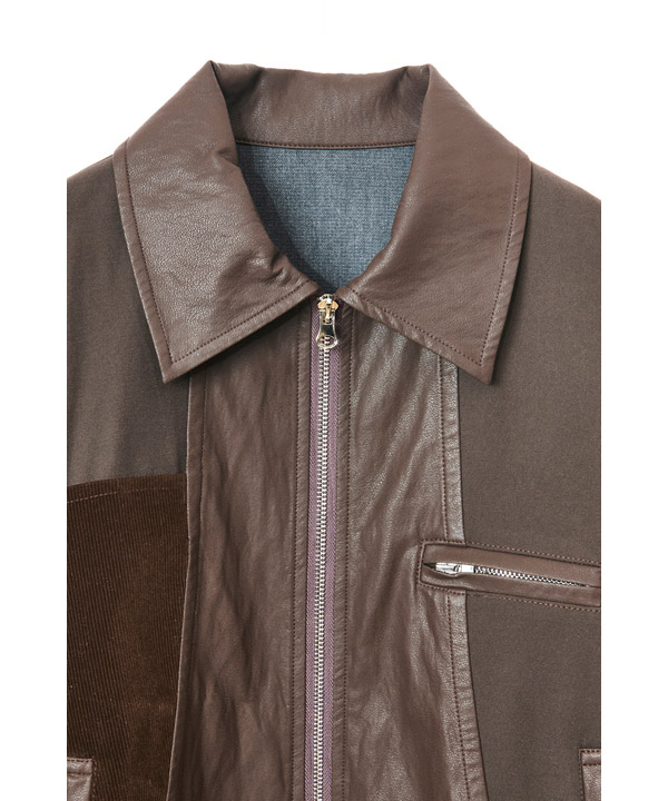 BALLOON HEM BLOUSON -ブラウン-