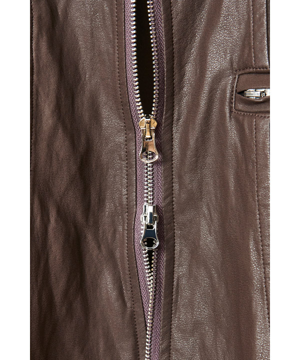 BALLOON HEM BLOUSON -ブラウン-