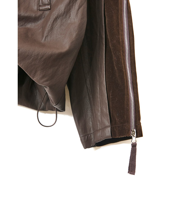 BALLOON HEM BLOUSON -ブラウン-
