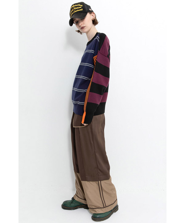 MULTI BORDER 2WAY KNIT