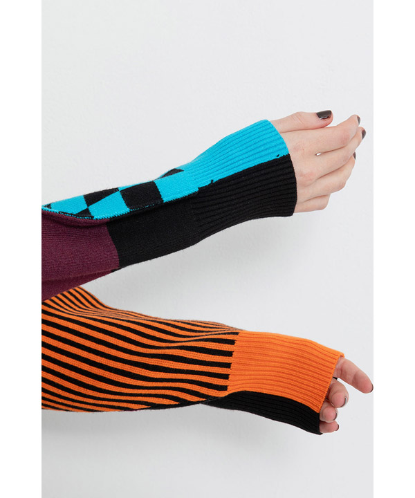 MULTI BORDER 2WAY KNIT