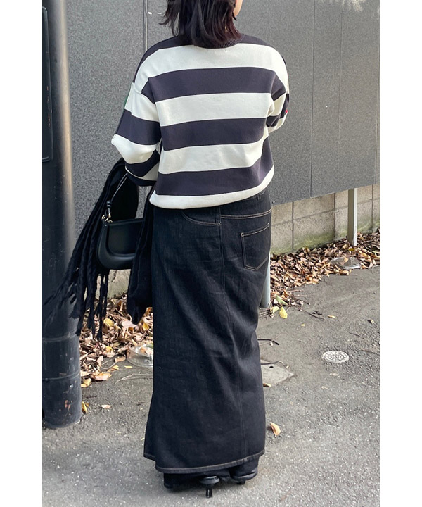 MULTI BORDER 2WAY KNIT