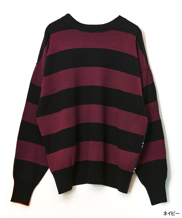 MULTI BORDER 2WAY KNIT