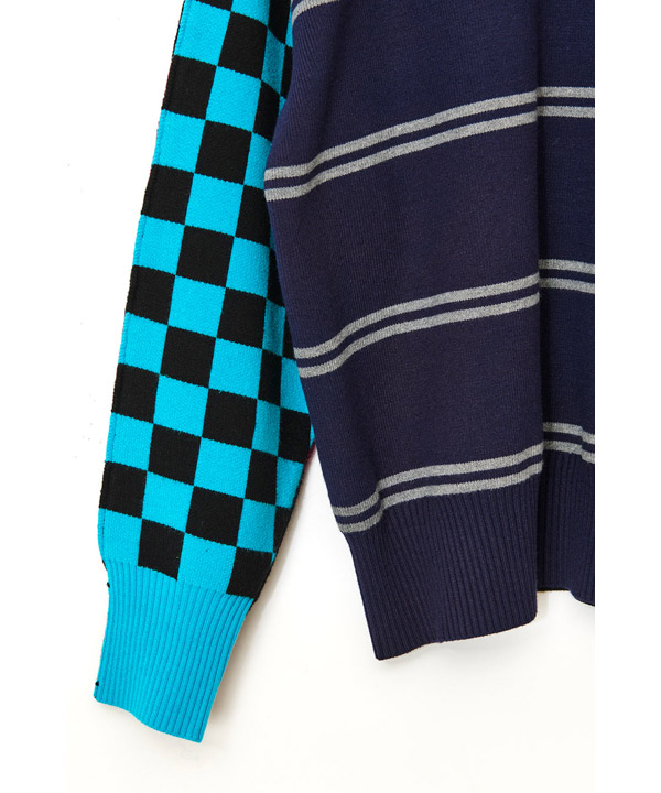 MULTI BORDER 2WAY KNIT