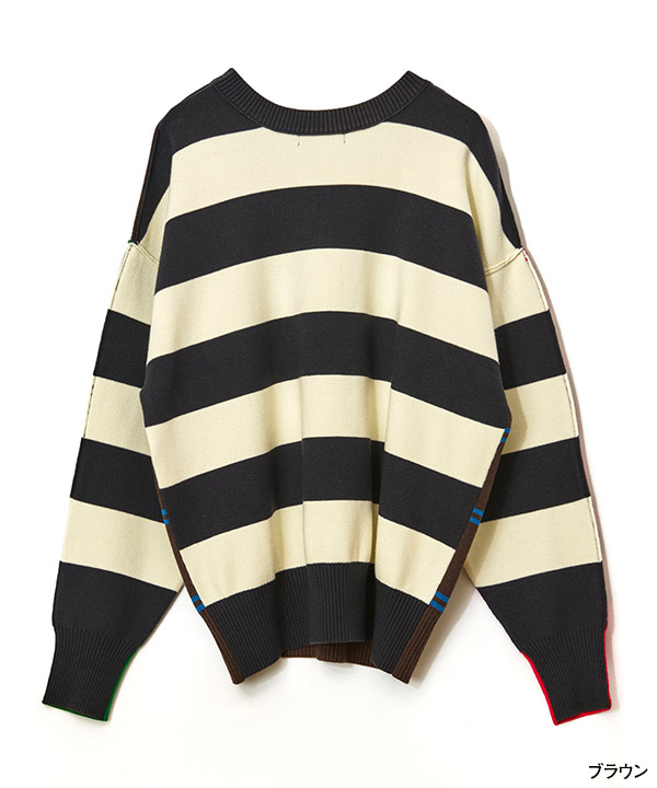 MULTI BORDER 2WAY KNIT