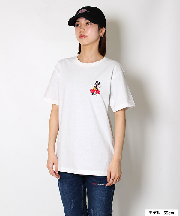 ミッキーマウス S/S 刺繍 TEE (WOMEN)