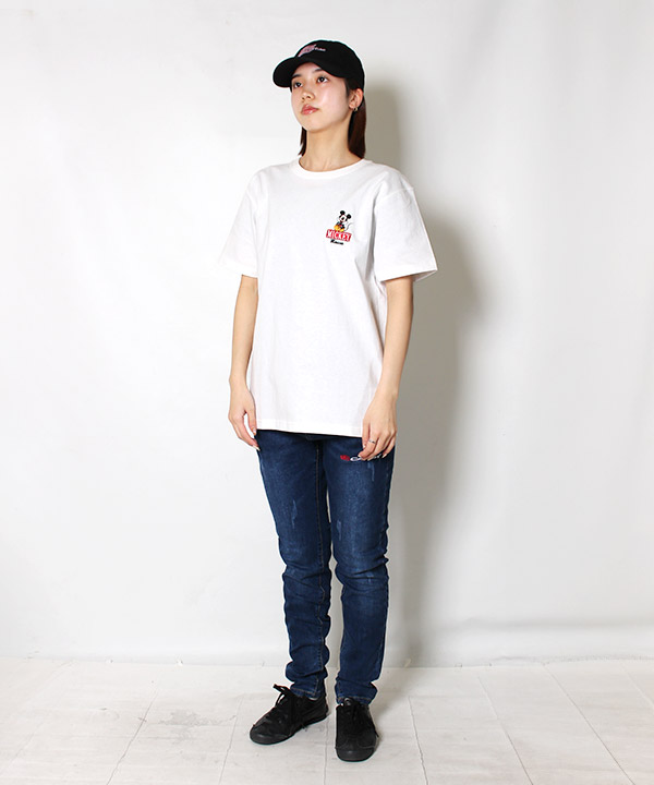 ミッキーマウス S/S 刺繍 TEE (WOMEN)