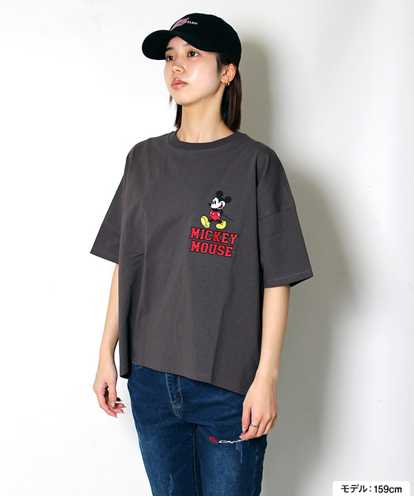 ミッキーマウス S/S 刺繍 BIG TEE (WOMEN)