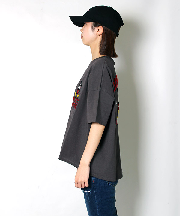 ミッキーマウス S/S 刺繍 BIG TEE (WOMEN)