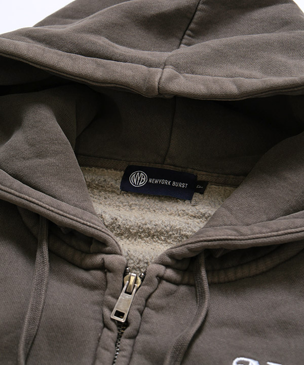 OG PIGMENT CROPPED ZIP HOODIE(WOMEN)