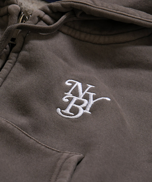 OG PIGMENT CROPPED ZIP HOODIE(WOMEN)
