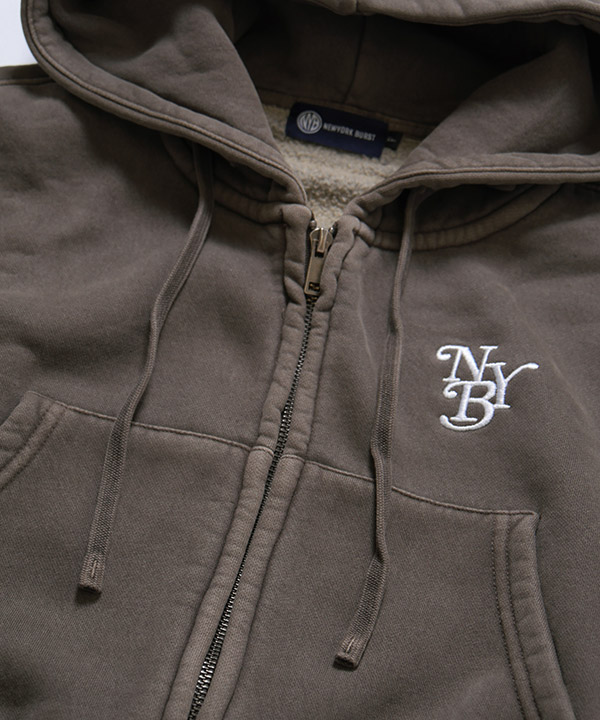 OG PIGMENT CROPPED ZIP HOODIE(WOMEN)