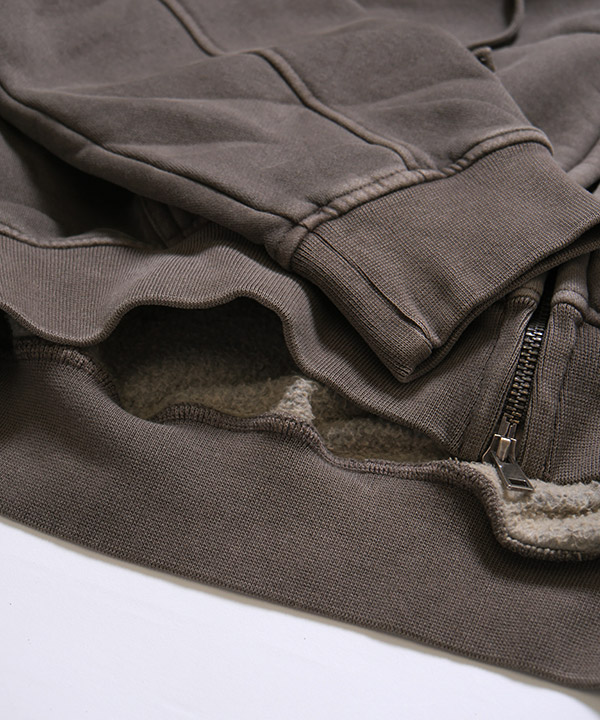 OG PIGMENT CROPPED ZIP HOODIE(WOMEN)