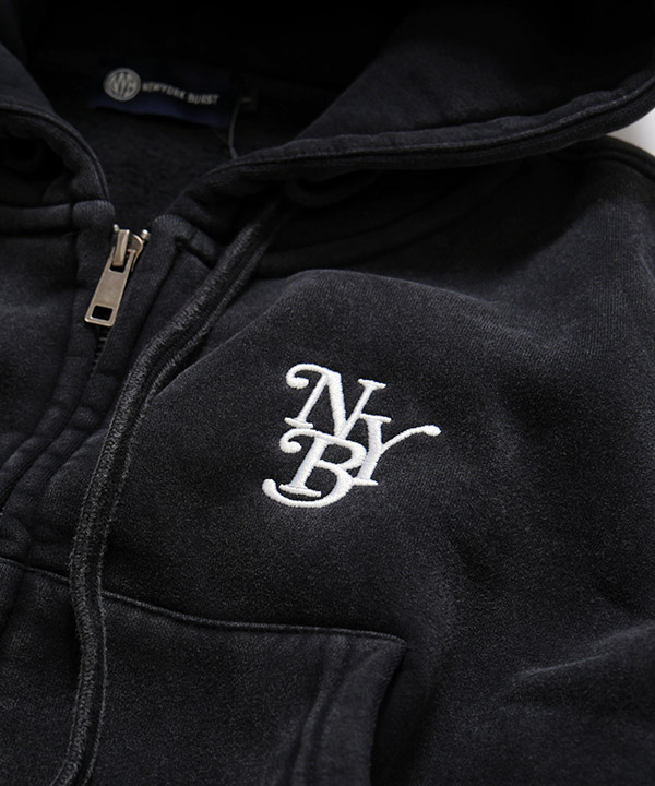 OG PIGMENT CROPPED ZIP HOODIE(WOMEN)