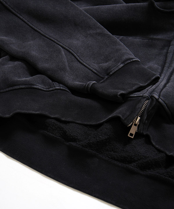 OG PIGMENT CROPPED ZIP HOODIE(WOMEN)