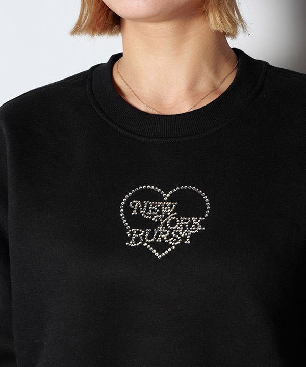 HEART STONE CROPPED SWEAT