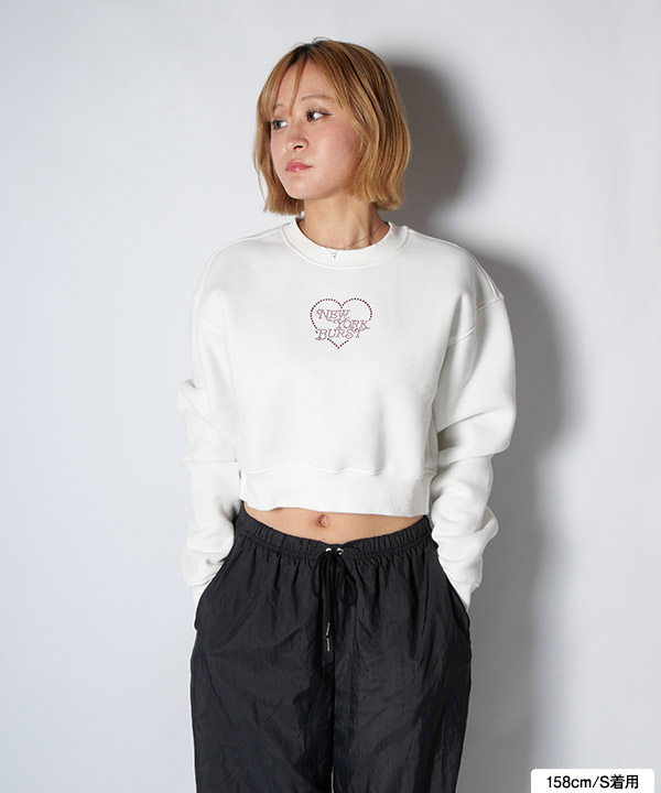 HEART STONE CROPPED SWEAT