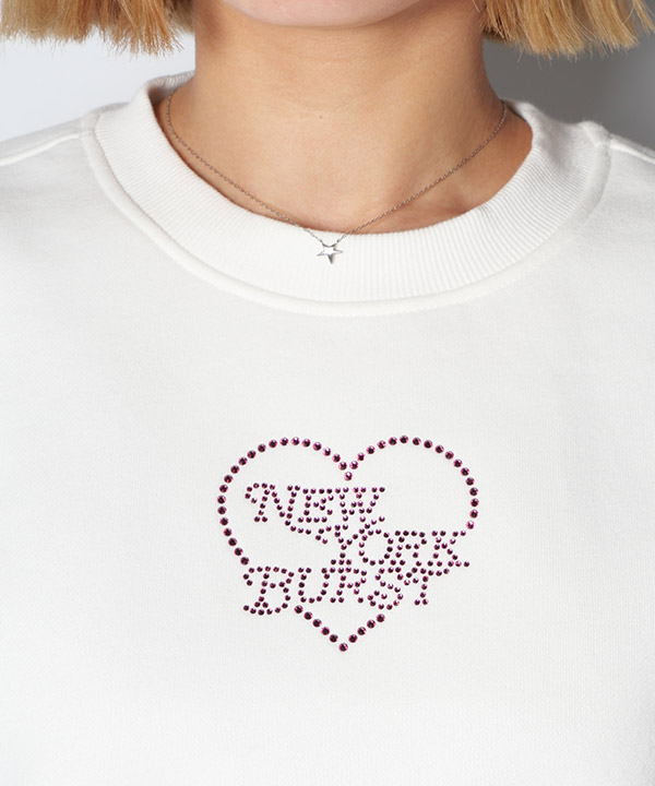 HEART STONE CROPPED SWEAT