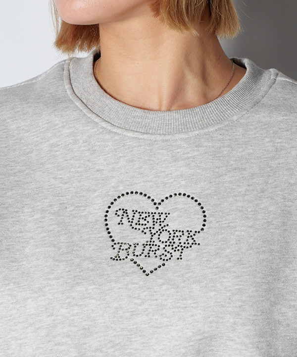 HEART STONE CROPPED SWEAT