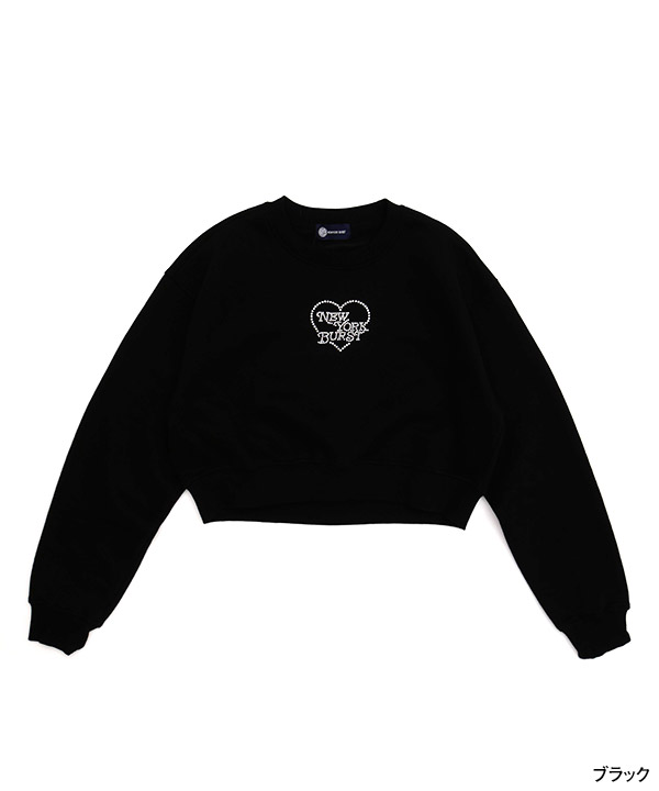 HEART STONE CROPPED SWEAT