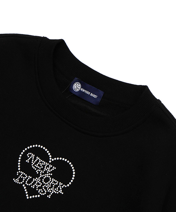 HEART STONE CROPPED SWEAT