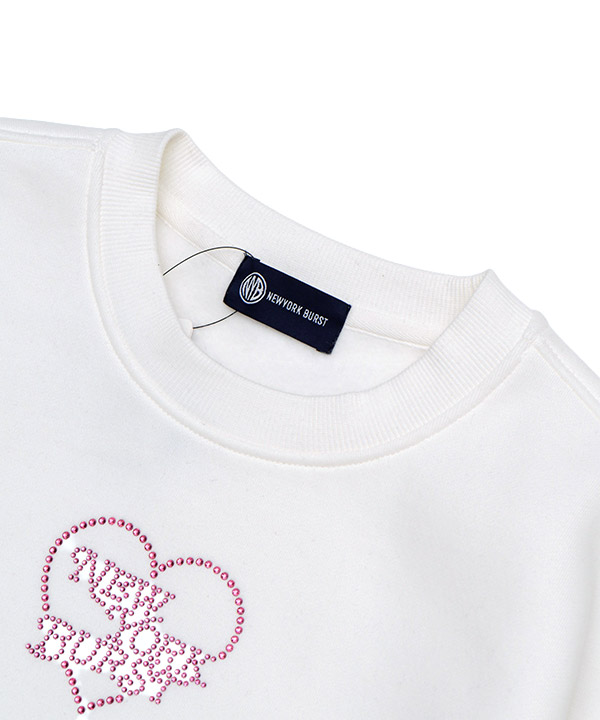 HEART STONE CROPPED SWEAT