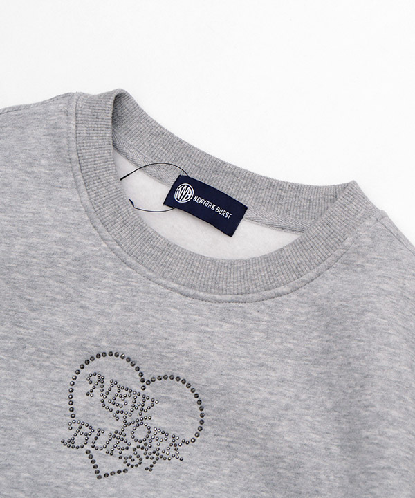 HEART STONE CROPPED SWEAT