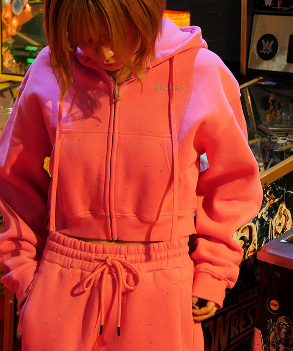 RHINESTONE ZIP PARKA