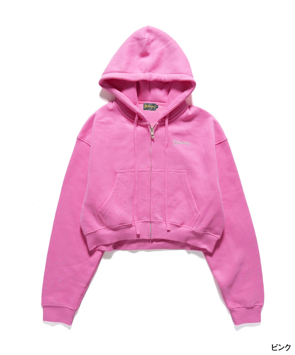 RHINESTONE ZIP PARKA